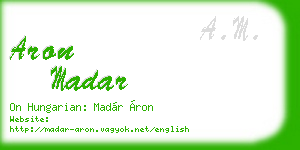 aron madar business card